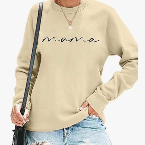 Beige 'Mama' Sweatshirt - Picture 1 of 6